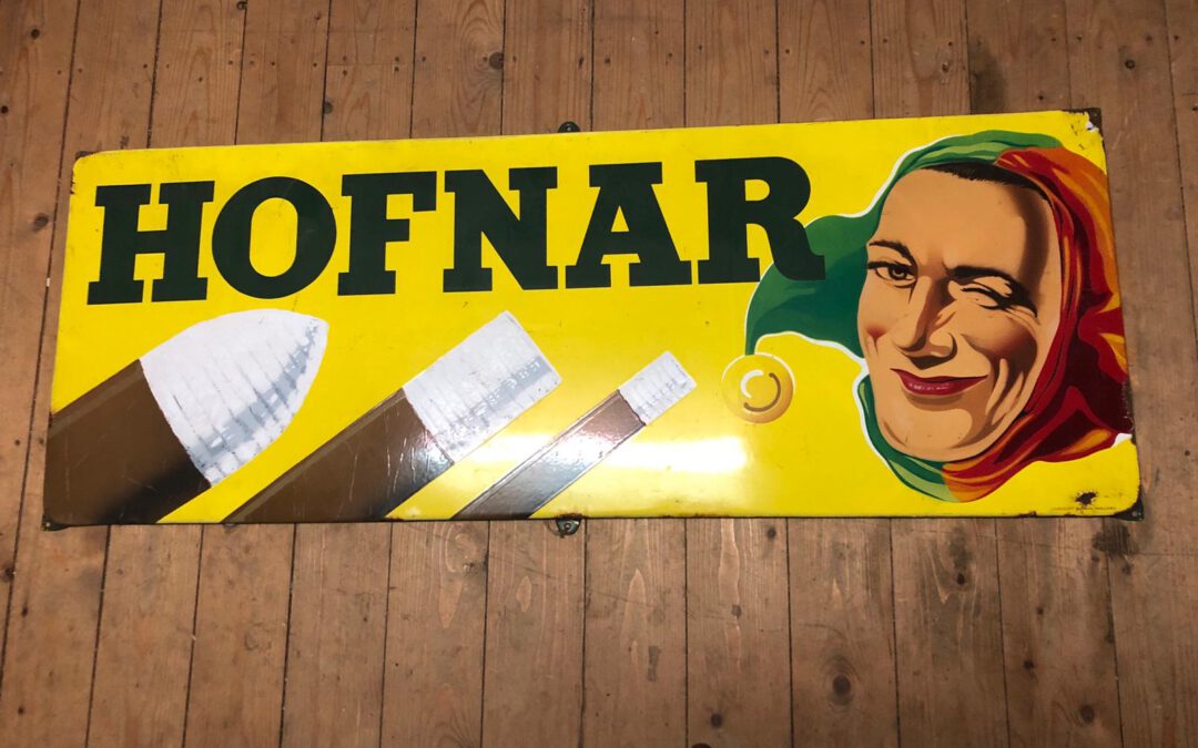 Hofnar Emaille Reclame Bord